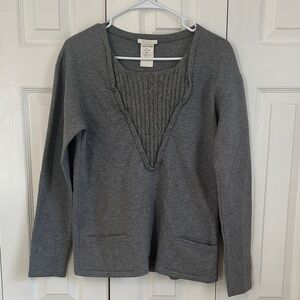 Chloé Grey Knit Top XS | Made in France | Luxury Designer